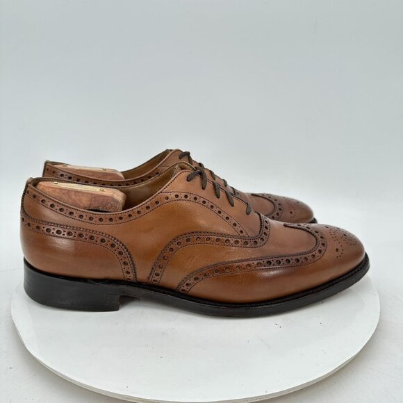 Church’s Sandringham 173 UK 8.5 F US 9.5 Brown Leather Wingtip Oxford Shoes - Picture 4 of 12